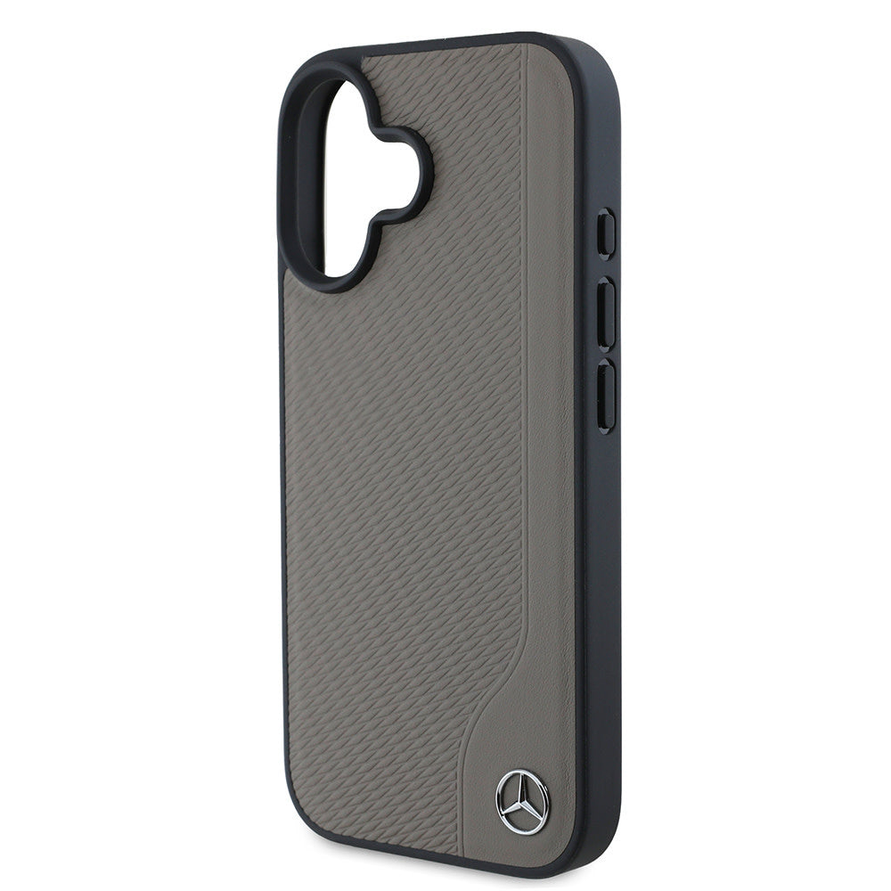 Mercedes-Benz iPhone 16 Backcover hoesje Magsafe - Real leather - Bruin-Hoesjes-Ilumina Benelux