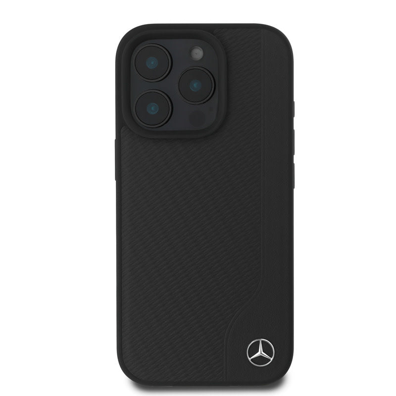 Mercedes-Benz iPhone 16 Pro Backcover hoesje Magsafe - Real leather - Zwart-Hoesjes-Ilumina Benelux