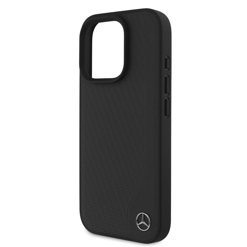 Mercedes-Benz iPhone 16 Pro Backcover hoesje Magsafe - Real leather - Zwart-Hoesjes-Ilumina Benelux