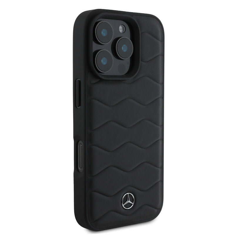 Mercedes-Benz iPhone 16 Pro Backcover hoesje Waves - Zwart-Hoesjes-Ilumina Benelux