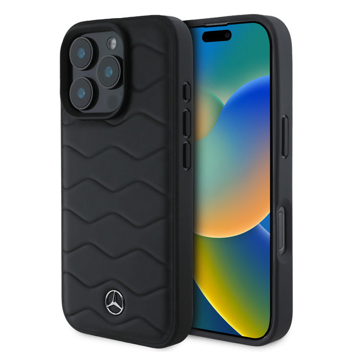 Mercedes-Benz iPhone 16 Pro Backcover hoesje Waves - Zwart-Hoesjes-Ilumina Benelux