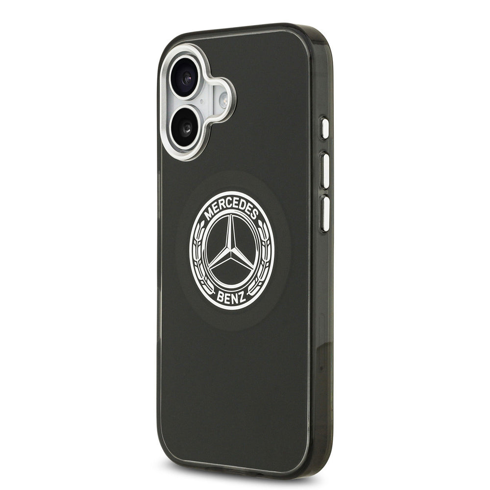 Mercedes-Benz iPhone 17 Backcover hoesje - Magsafe - Double Layer - Vintage Logo - Zwart-Hoesjes-Ilumina Benelux