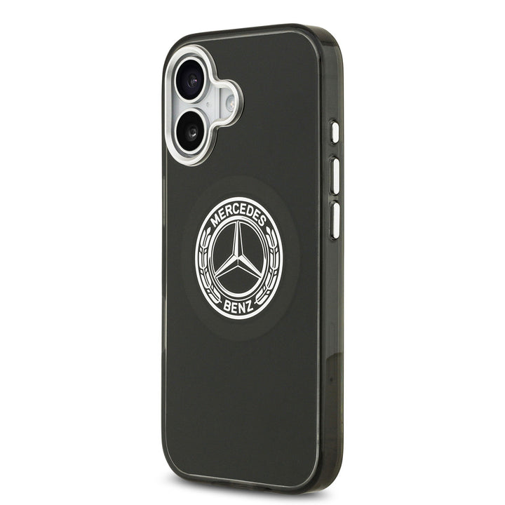 Mercedes-Benz iPhone 17 Backcover hoesje - Magsafe - Double Layer - Vintage Logo - Zwart-Hoesjes-Ilumina Benelux