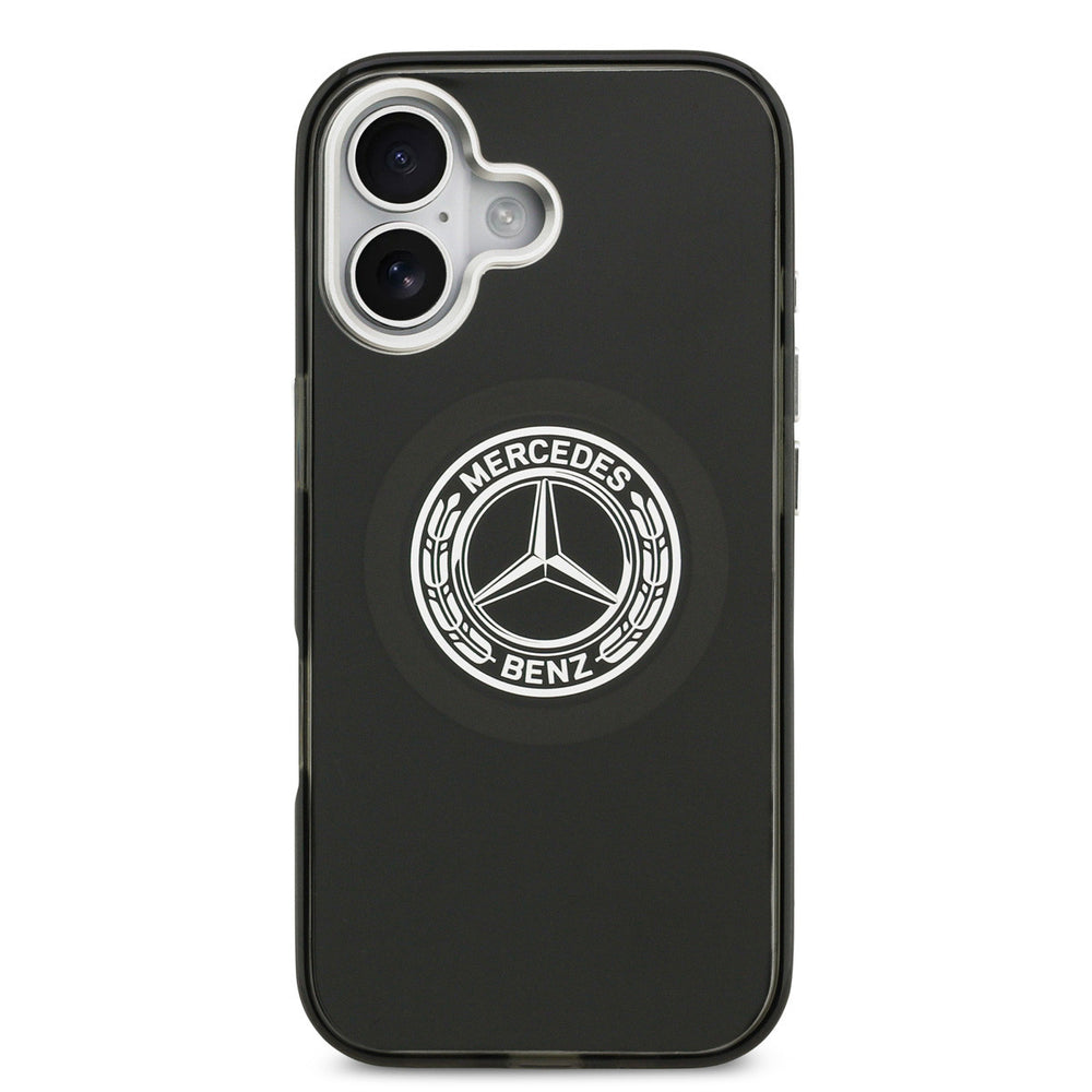 Mercedes-Benz iPhone 17 Backcover hoesje - Magsafe - Double Layer - Vintage Logo - Zwart-Hoesjes-Ilumina Benelux