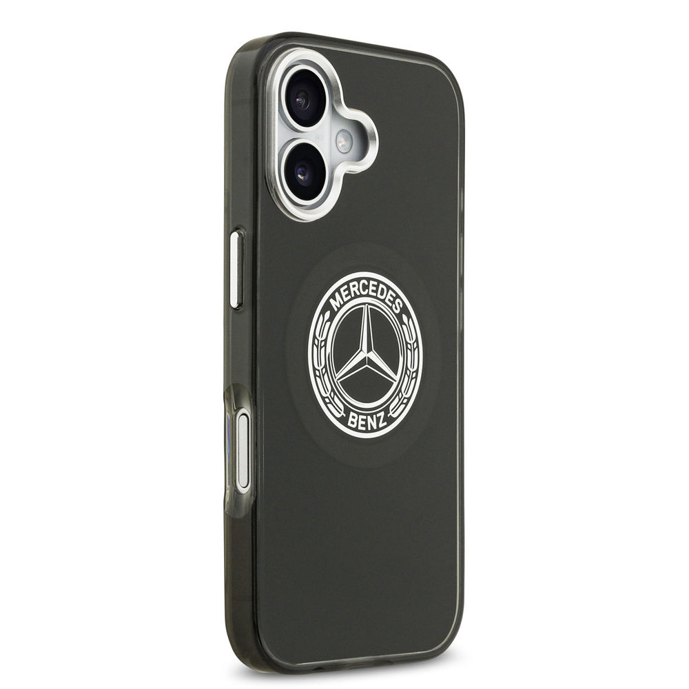 Mercedes-Benz iPhone 17 Backcover hoesje - Magsafe - Double Layer - Vintage Logo - Zwart-Hoesjes-Ilumina Benelux