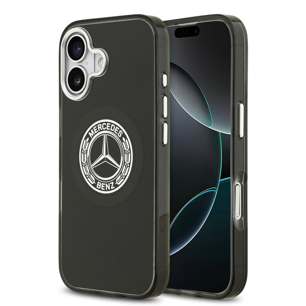 Mercedes-Benz iPhone 17 Backcover hoesje - Magsafe - Double Layer - Vintage Logo - Zwart-Hoesjes-Ilumina Benelux