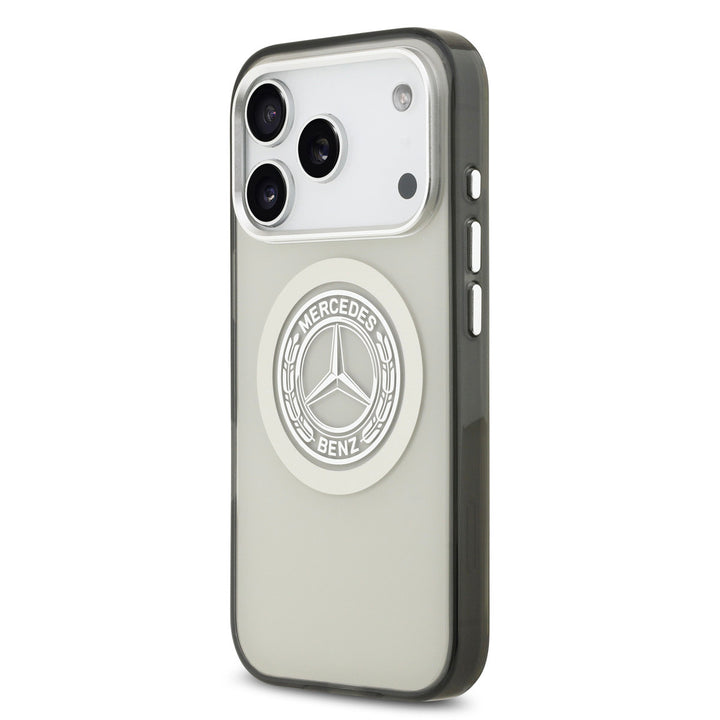 Mercedes-Benz iPhone 17 Pro Backcover hoesje - Magsafe - Double Layer - Vintage Logo - Grijs-Hoesjes-Ilumina Benelux