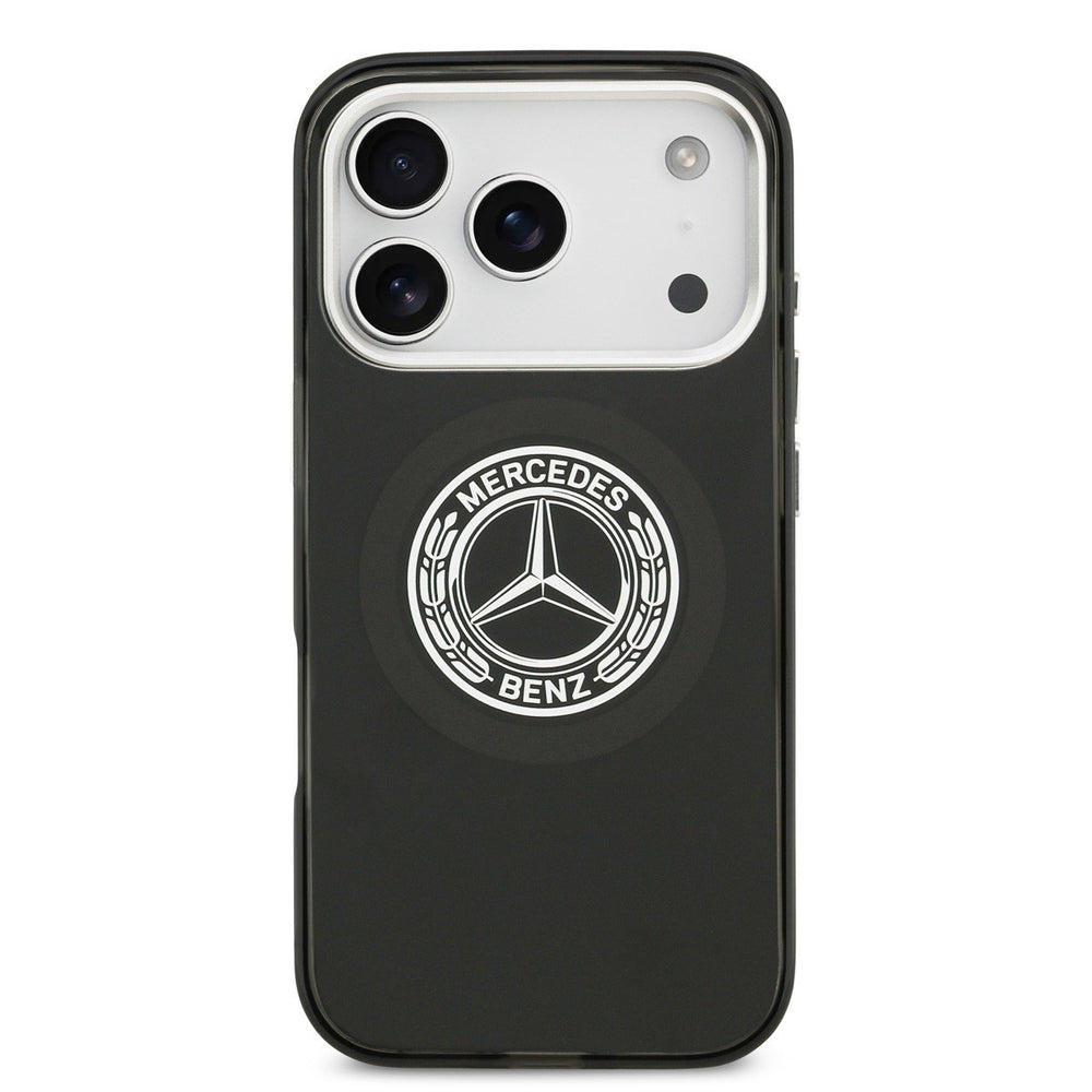 Mercedes-Benz iPhone 17 Pro Backcover hoesje - Magsafe - Double Layer - Vintage Logo - Zwart-Hoesjes-Ilumina Benelux