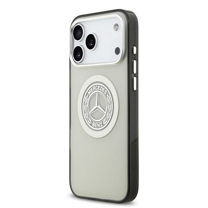 Mercedes-Benz iPhone 17 Pro Max Backcover hoesje - Magsafe - Double Layer - Vintage Logo - Grijs-Hoesjes-Ilumina Benelux