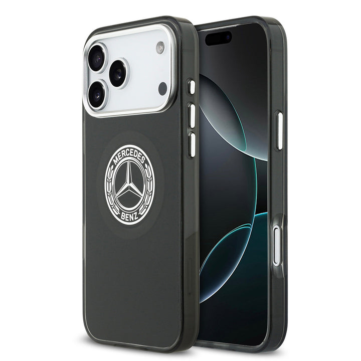Mercedes-Benz iPhone 17 Pro Max Backcover hoesje - Magsafe - Double Layer - Vintage Logo - Zwart-Hoesjes-Ilumina Benelux