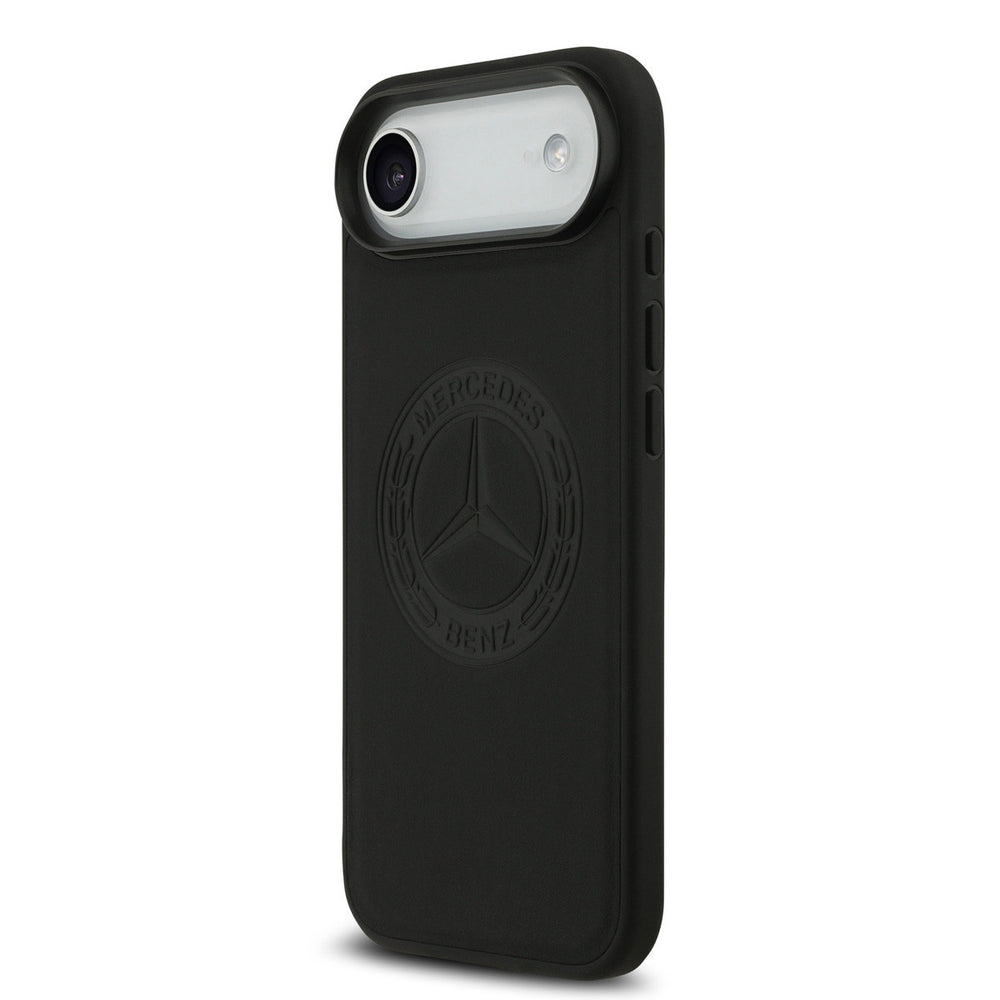 Mercedes-Benz iPhone Air Backcover hoesje - Genuine Leather - Magsafe - Vintage Logo - Zwart-Hoesjes-Ilumina Benelux