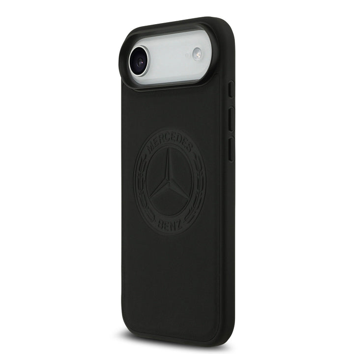 Mercedes-Benz iPhone Air Backcover hoesje - Genuine Leather - Magsafe - Vintage Logo - Zwart-Hoesjes-Ilumina Benelux