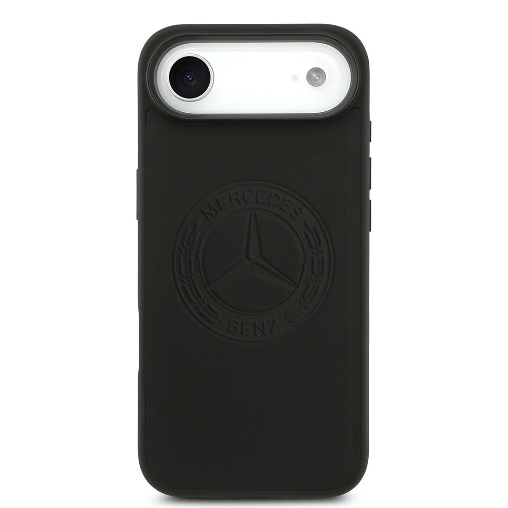 Mercedes-Benz iPhone Air Backcover hoesje - Genuine Leather - Magsafe - Vintage Logo - Zwart-Hoesjes-Ilumina Benelux