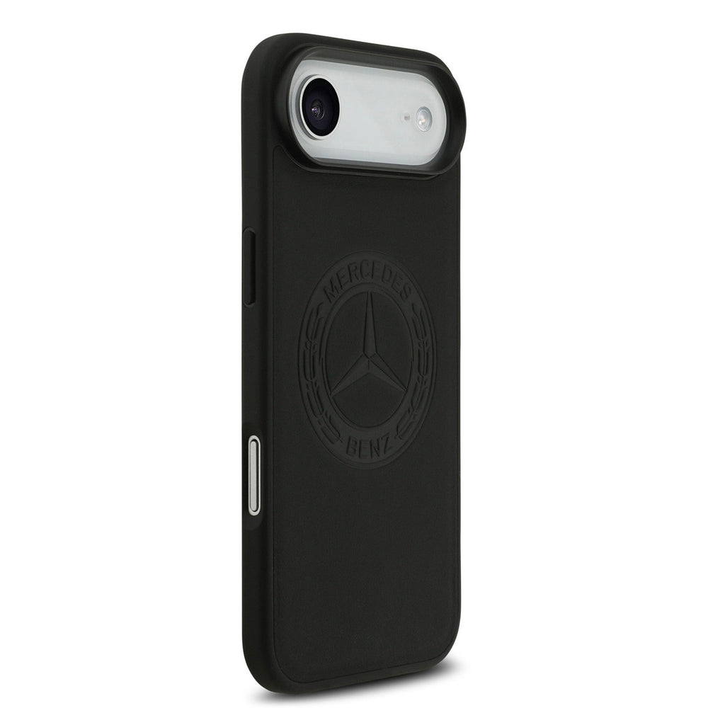 Mercedes-Benz iPhone Air Backcover hoesje - Genuine Leather - Magsafe - Vintage Logo - Zwart-Hoesjes-Ilumina Benelux
