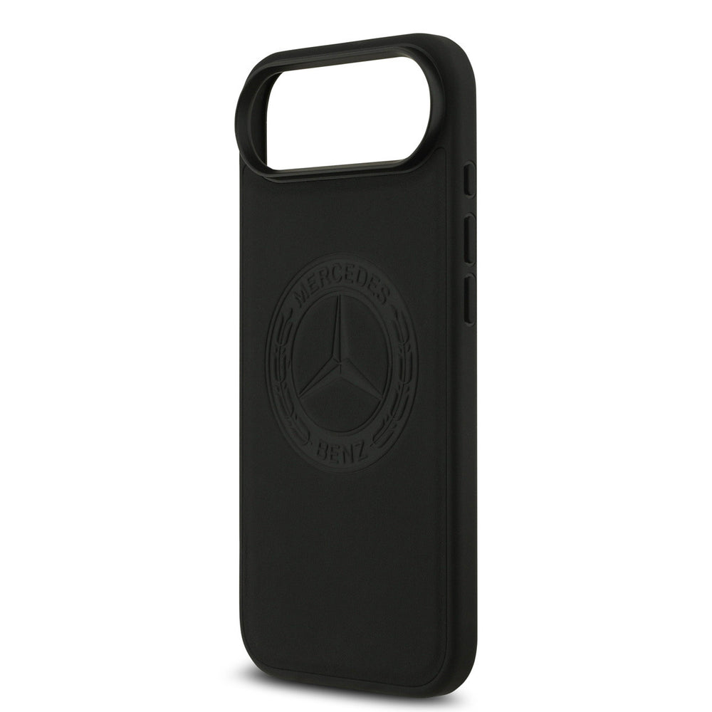 Mercedes-Benz iPhone Air Backcover hoesje - Genuine Leather - Magsafe - Vintage Logo - Zwart-Hoesjes-Ilumina Benelux