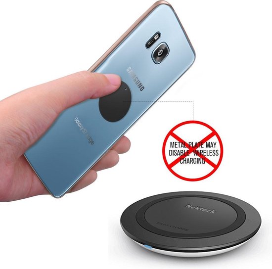 Metalen platen telefoonhouder auto – 8 stuks rond & rechthoek – 3M plakstrip – Vervangend metaal – Zwart-Telefoonhouders-Ilumina Benelux