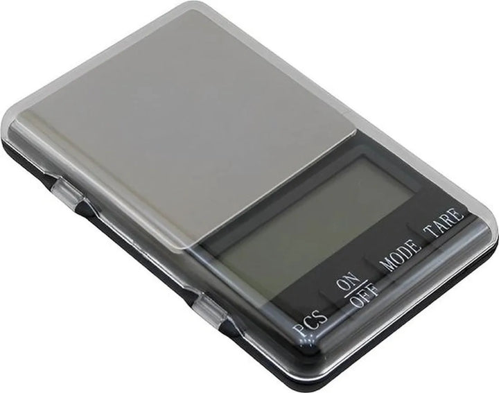 Mini zakweegschaal – Digitale precisieweegschaal 0,01g-200g – Voor sieraden & keuken – Met deksel en batterijen – Zwart-Personenweegschaal-Ilumina Benelux