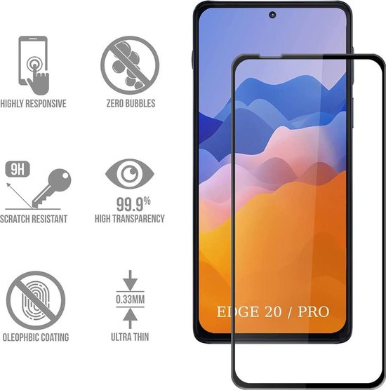 Motorola Edge 20 Pro Screenprotector Gehard 9H Screenprotector Full Cover – 3-Pack-Ilumina Benelux