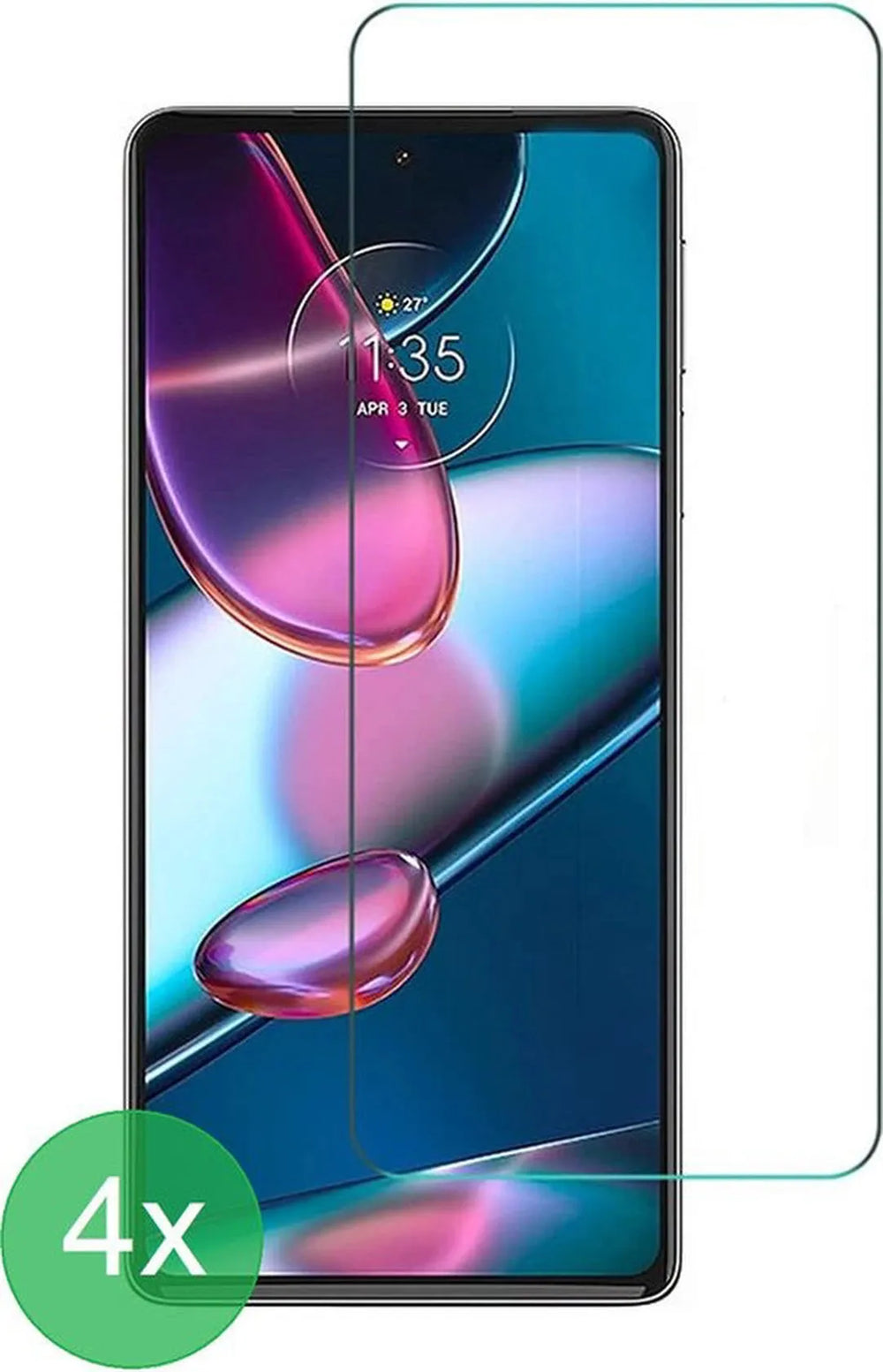 Motorola Edge 30 Pro Screenprotector Gehard 9H – Anti-kras – 4-Pack-Ilumina Benelux