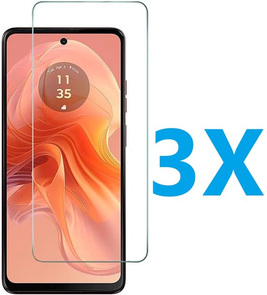 Motorola Moto E14/Moto G04/G04s/Moto G24 – Gehard Glas – 9H Anti-kras – 3-Pack Tempered Glas-Ilumina Benelux