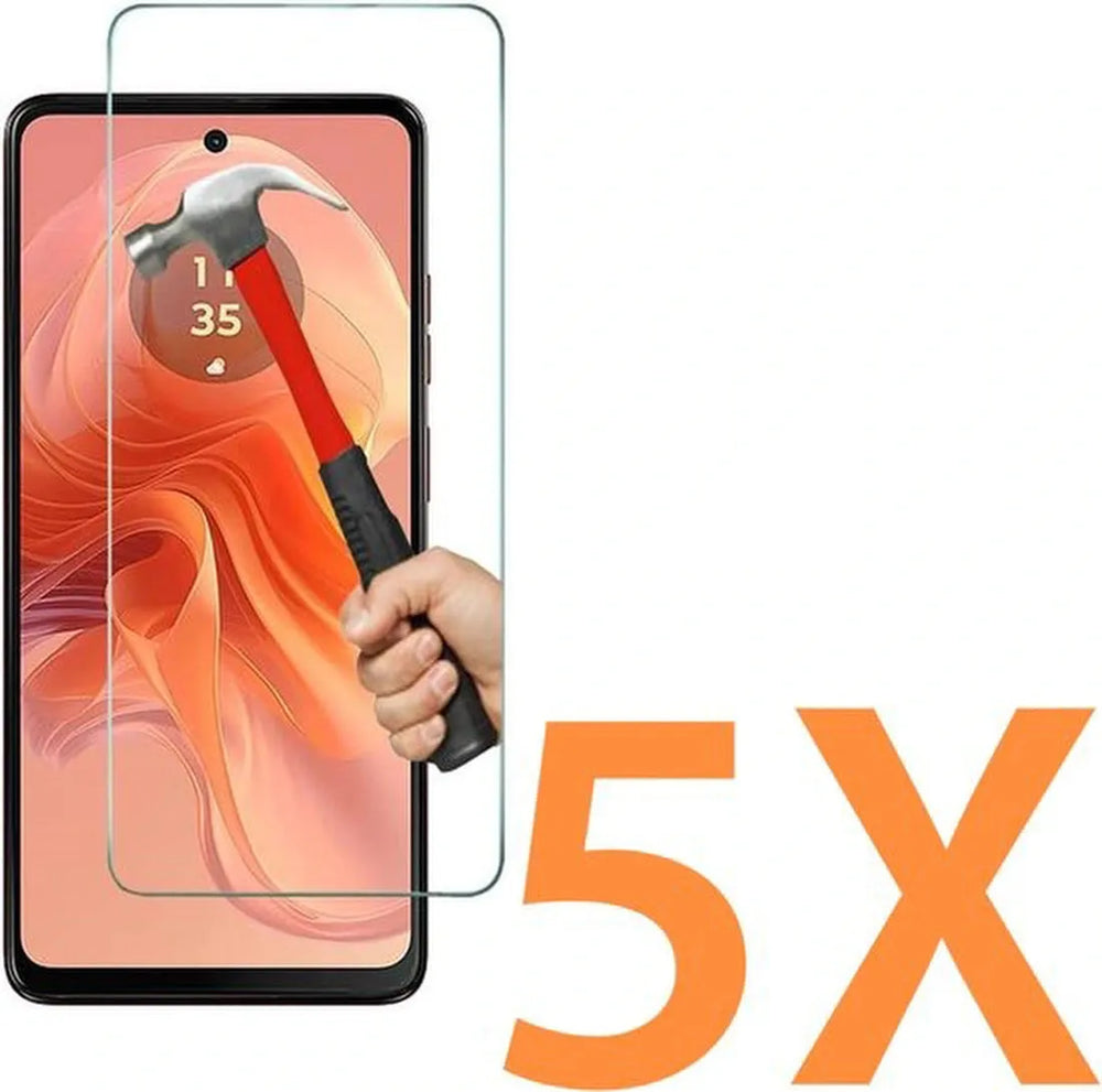 Motorola Moto E14/Moto G04/G04s/Moto G24 Screenprotector Gehard 9H – Anti-kras – 5-Pack-Ilumina Benelux