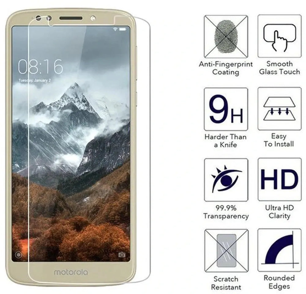 Motorola Moto E5 Screenprotector Gehard 9H – Anti-kras – Tempered Glas – 1-Pack-Ilumina Benelux