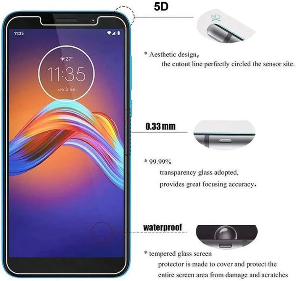 Motorola Moto E6 Play Screenprotector Gehard 9H – Anti-kras – 1-Pack-Ilumina Benelux