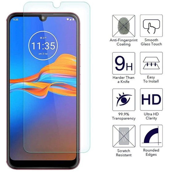 Motorola Moto E6 Plus Screenprotector Gehard 9H – Anti-kras – Tempered Glas – 1-Pack-Ilumina Benelux