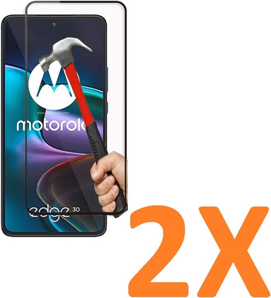 Motorola Moto Edge 30 Screenprotector Full Cover Screenprotector Gehard 9H – 2-Pack-Ilumina Benelux