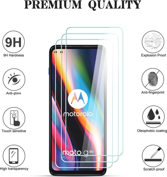 Motorola Moto G Plus 5G / Moto G+ 5G Screenprotector Gehard 9H – Anti Kras – 3-Pack-Ilumina Benelux