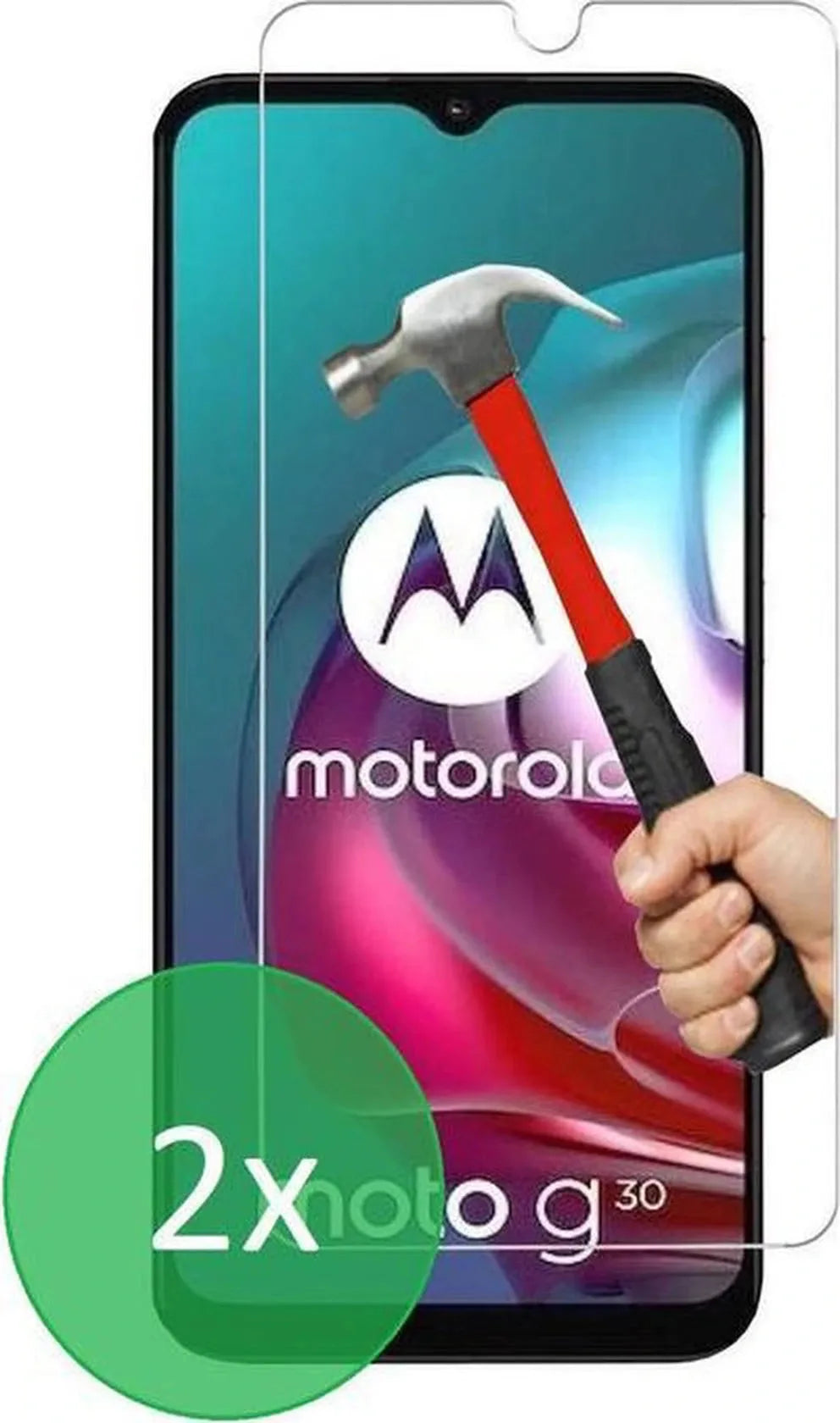Motorola Moto G10/G20/G30 Screenprotector Gehard 9H – Anti-kras – 2-Pack-Ilumina Benelux