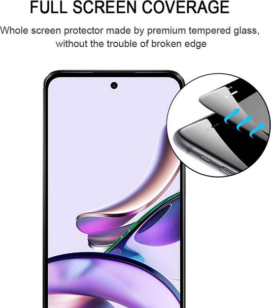 Motorola Moto G13 Screenprotector Full Cover Screenprotector Gehard 9H – 2-Pack-Ilumina Benelux