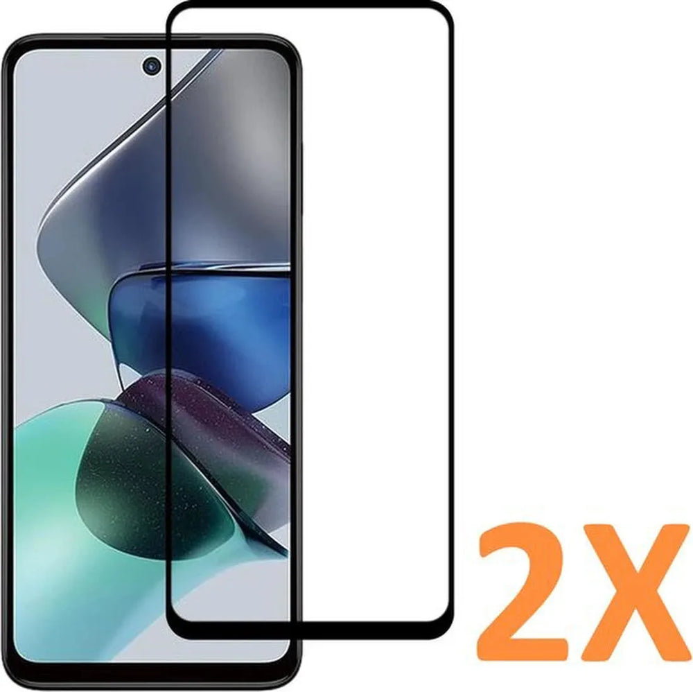 Motorola Moto G13/G23/G53 Screenprotector Full Cover Screenprotector Gehard 9H – Anti-kras – Tempered Glas – 2-Pack-Ilumina Benelux