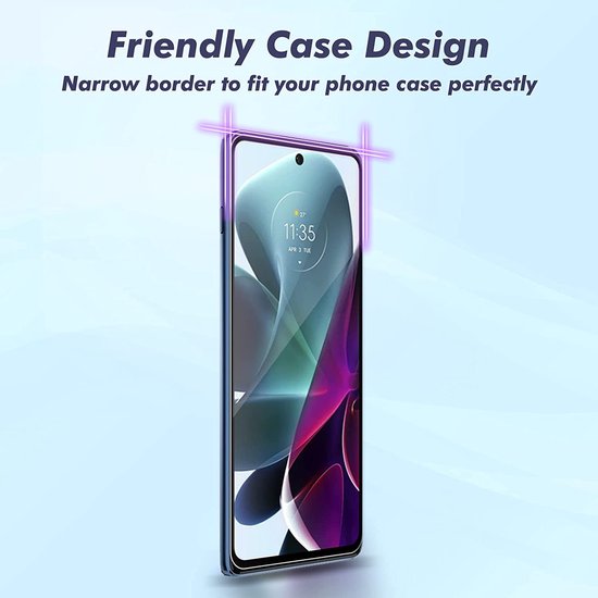Motorola Moto G200 5G Screenprotector Full Cover Screenprotector Gehard 9H – 3-Pack-Ilumina Benelux