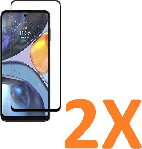 Motorola Moto G22 Screenprotector Full Cover Screenprotector Gehard 9H – 2-Pack-Ilumina Benelux