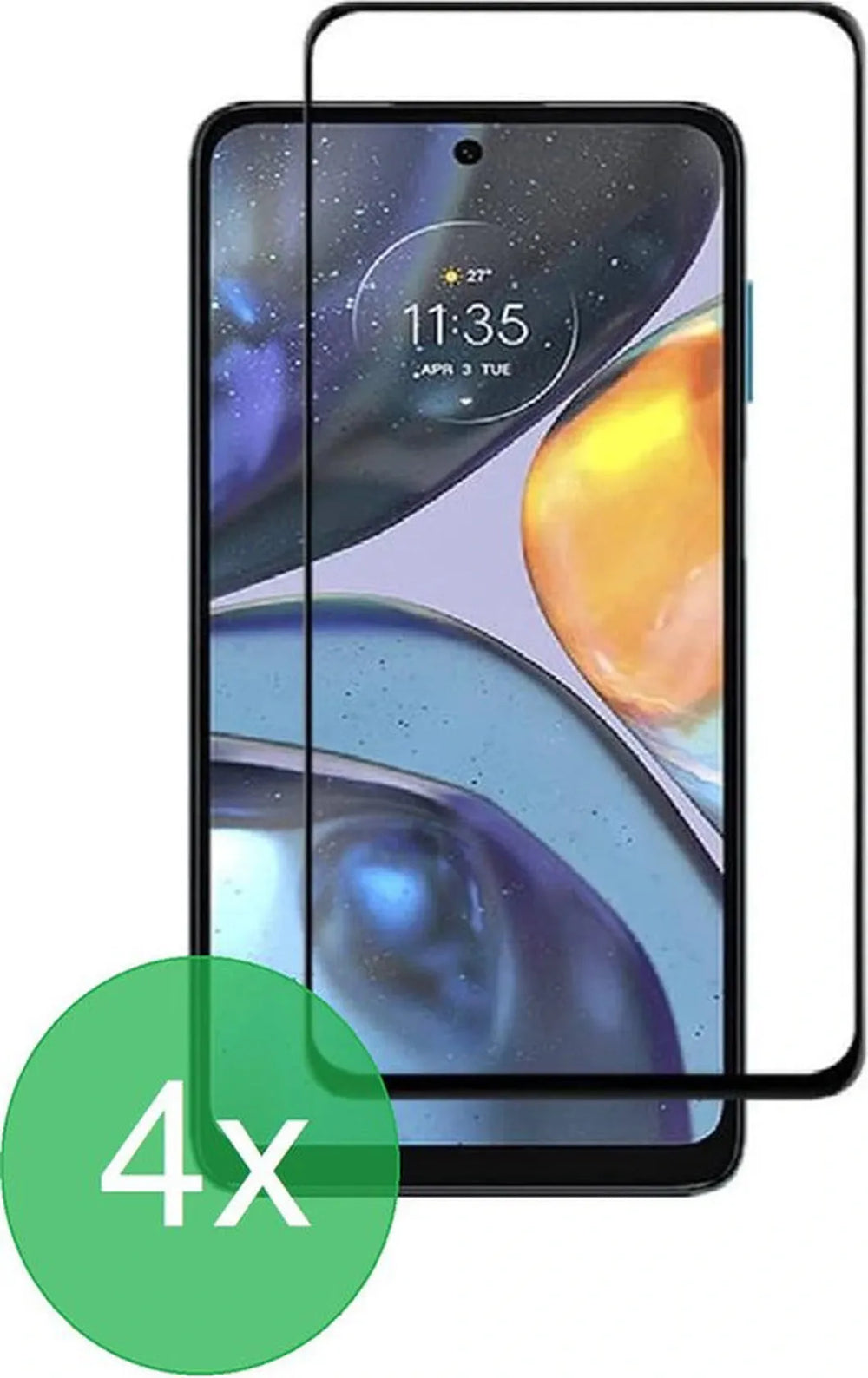 Motorola Moto G22 Screenprotector Full Cover Screenprotector Gehard 9H – 4-Pack-Ilumina Benelux
