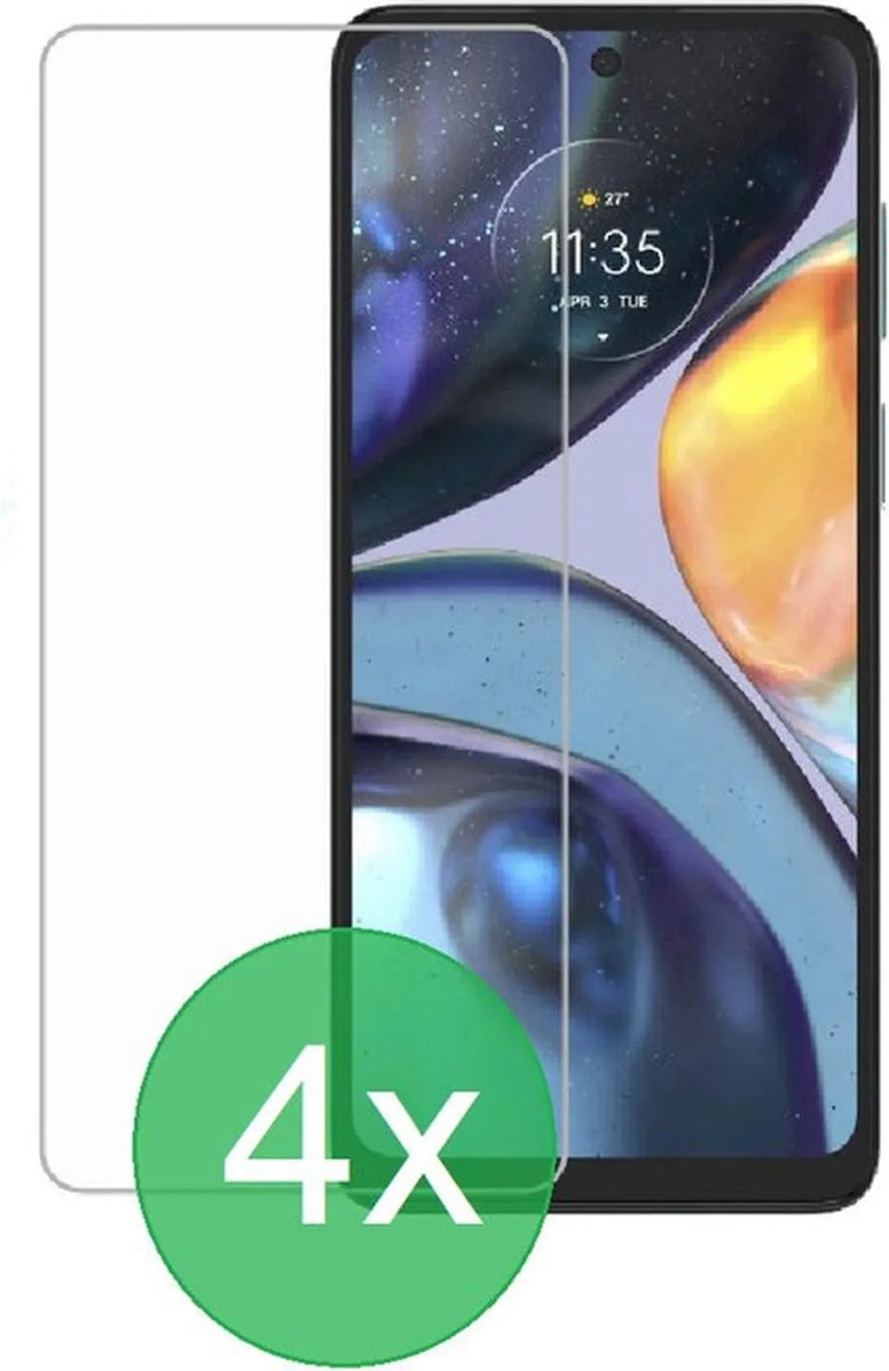 Motorola Moto G22 Screenprotector Gehard 9H – Anti-kras – 4-Pack-Ilumina Benelux