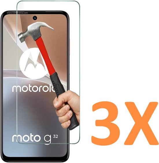 Motorola Moto G32 Screenprotector Gehard 9H – Anti-Kras – 3-Pack-Ilumina Benelux