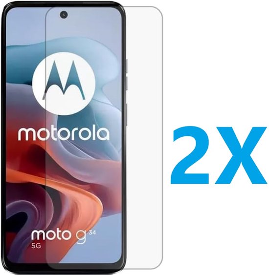 Motorola Moto G34 – 9H Gehard Glas – Anti-kras – 2-Pack-Ilumina Benelux