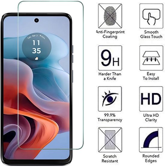 Motorola Moto G34 / G34 5G Screenprotector Gehard 9H – Anti-kras – 2-Pack-Ilumina Benelux