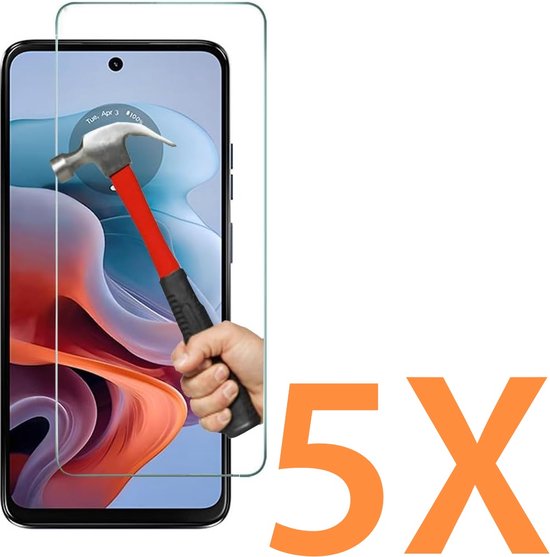 Motorola Moto G34 / G34 5G Screenprotector Gehard 9H – Anti-kras – 5-Pack-Ilumina Benelux