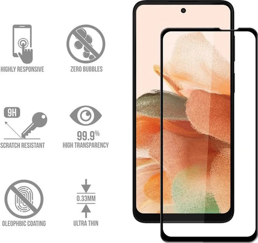 Motorola Moto G42 Screenprotector Full Cover Screenprotector Gehard 9H – 1-Pack-Ilumina Benelux