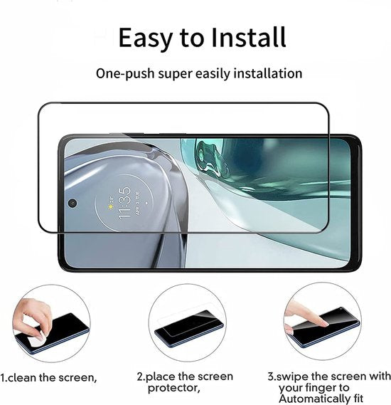 Motorola Moto G42 Screenprotector Full Cover Screenprotector Gehard 9H – 1-Pack-Ilumina Benelux
