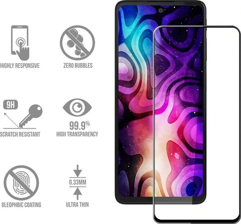 Motorola Moto G51 Screenprotector Full Cover Screenprotector Gehard 9H – 2-Pack-Ilumina Benelux