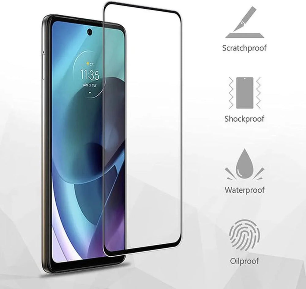 Motorola Moto G51 Screenprotector Full Cover Screenprotector Gehard 9H – 2-Pack-Ilumina Benelux
