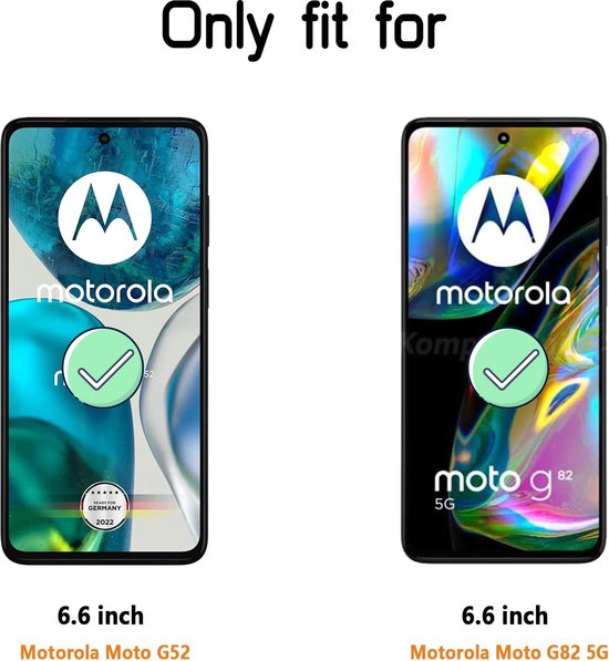 Motorola Moto G52 Screenprotector Gehard 9H – Anti-kras – 2-Pack-Ilumina Benelux