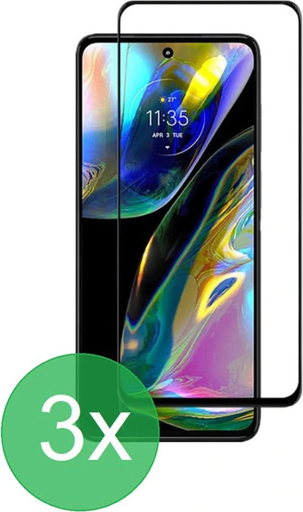 Motorola Moto G52/G82 Screenprotector Full Cover Screenprotector Gehard 9H – 3-Pack-Ilumina Benelux
