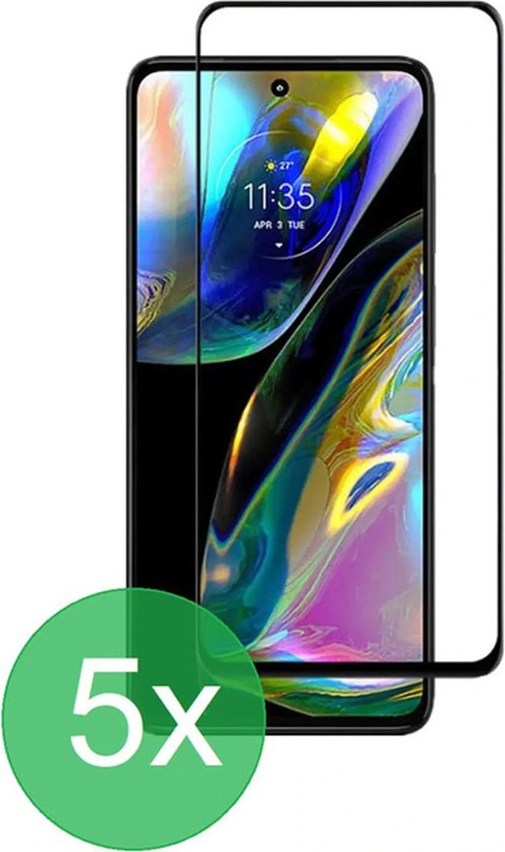 Motorola Moto G52/G82 Screenprotector Full Cover Screenprotector Gehard 9H – 5-Pack-Ilumina Benelux
