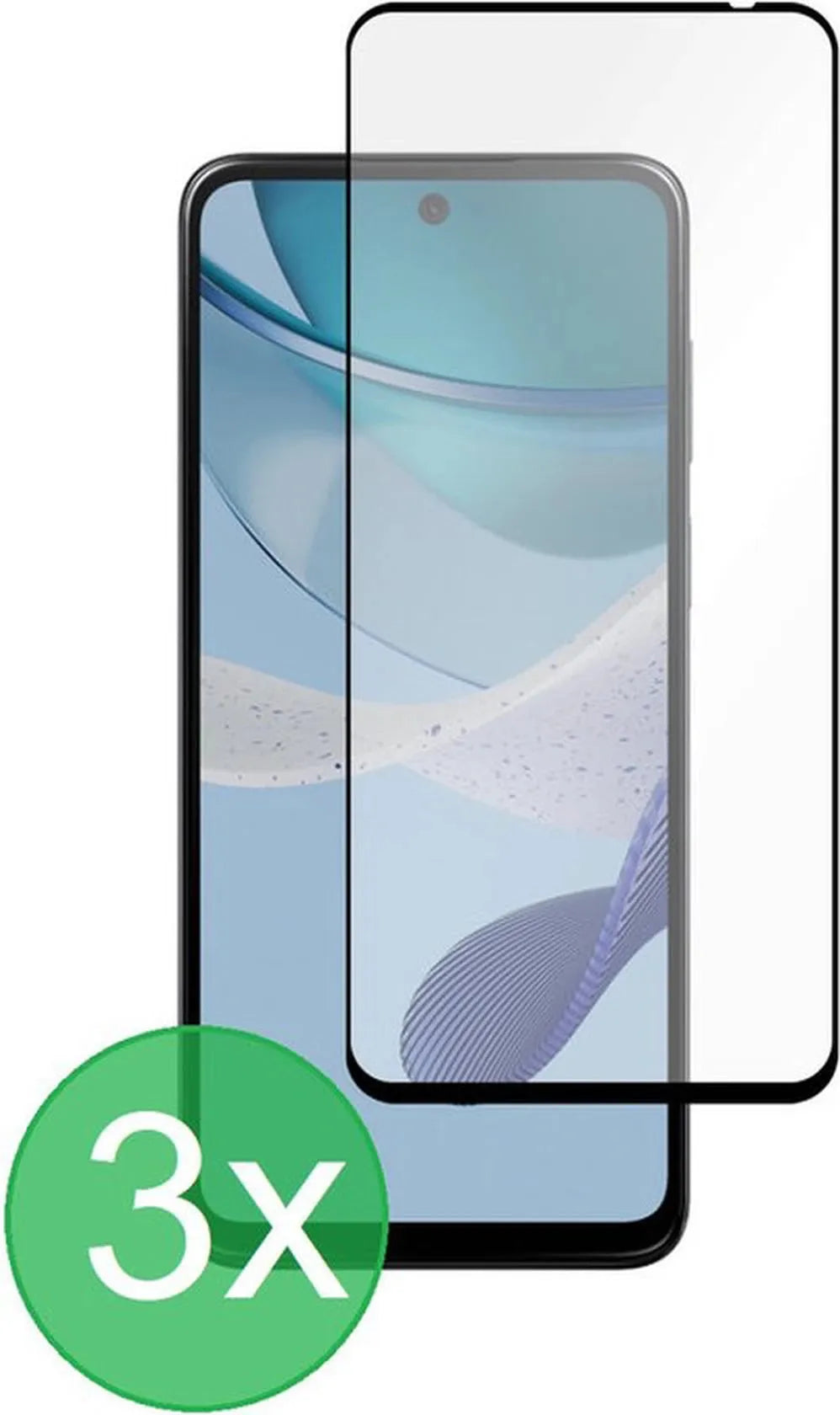 Motorola Moto G53 Screenprotector Full Cover Screenprotector Gehard 9H – 3-Pack-Ilumina Benelux