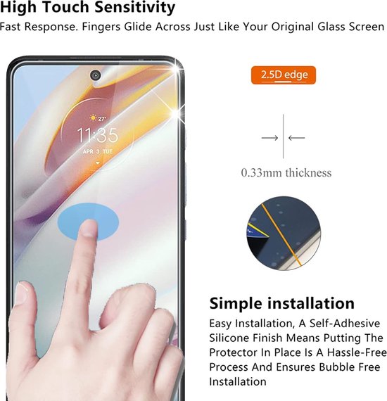 Motorola Moto G60 Screenprotector Gehard 9H – Anti-kras – 3-Pack-Ilumina Benelux